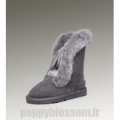 Acheter Bottes Ugg-235 court en fourrure de renard gris