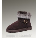 Acheter Ugg-238 Mini Fox Fur Boots de chocolat