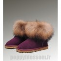 Bottes Ugg Cozy-191 Mini fourrure de renard violet