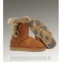 Bottes Ugg Outlet-203 court en fourrure de renard de chataigne