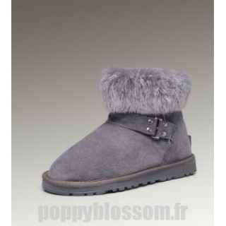 Bottes Ugg refuser obéissance-195 Mini fourrure de renard gris