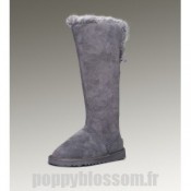 Boutique Ugg-231 bottes hautes en fourrure de renard gris