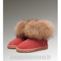 La combinaison parfaite Ugg-190 Mini fourrure de renard rose Bottes