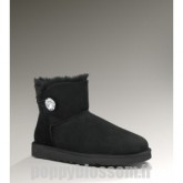 Ugg-086 Mini Bailey Button Bling Noir Bottes