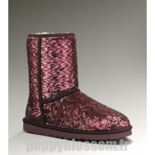 Ugg-144 court Sparkles classique Sangria multi Bottes