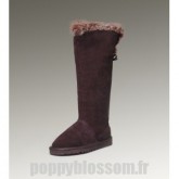 Ugg-215 bottes hautes de chocolat fourrure de renard