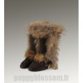 Ugg-216 Grand Fur Noir Fox Bottes