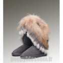 Ugg-220 Grand fourrure Fox Gris Bottes V